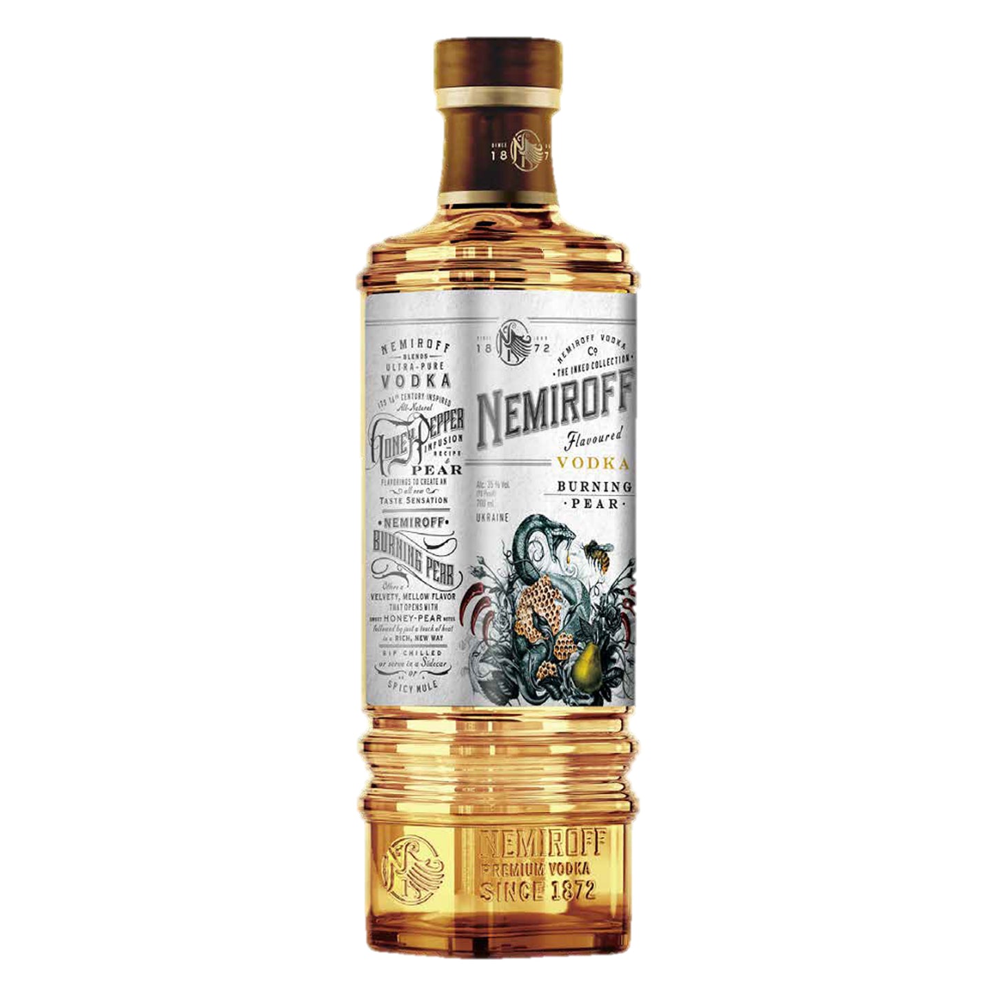 Nemiroff The Inked Collection Burning Pear Vodka 40% 1ltr